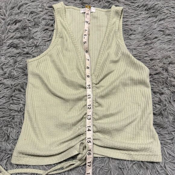 Paper Crane Green Scrunch Front Tank Top Size XS - Picture 4 of 6